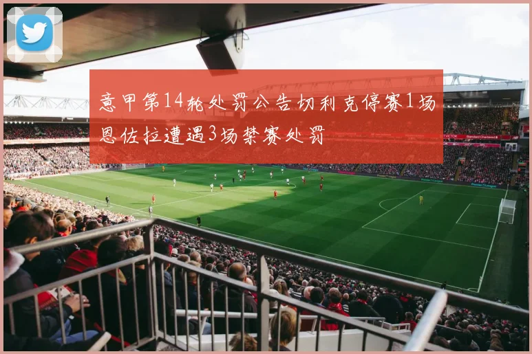 意甲第14轮处罚公告切利克停赛1场恩佐拉遭遇3场禁赛处罚